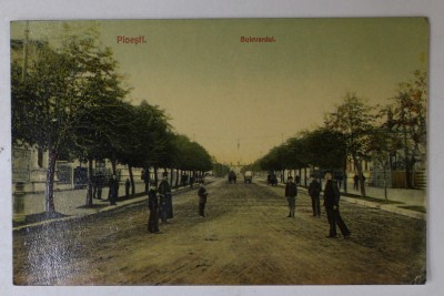 PLOIESTI , BULEVARDUL , CARTE POSTALA , INCEPUT DE SECOL XX foto