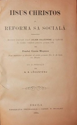 IISUS CHRISTOS SI REFORMA SA SOCIALA foto