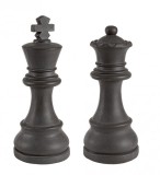 Cumpara ieftin Set 2 piese decorative Sah fibra sticla maro 16.5x38.5 cm, 16.5x40.5 cm