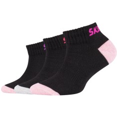 ?osete Skechers 3PPK Girls Mesh Ventilation Socks SK43032-9999 negru foto