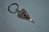 PANDANTIV BROSA FIBULA ARGINT 800 - Berbera - Lapis - Tunisia 1905 - Vintage !