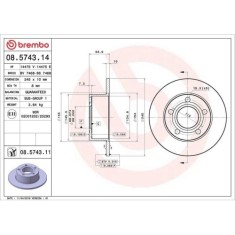 Set disc frana Audi 100 C4 12.90-11.94, A6 C4 06.94-10.97, A6 C5 (4b2) 01.97-12.05, A6 C5 Avant (4b5) 11.97-01.05; Skoda Superb I (3u4) 12.01-03.08;