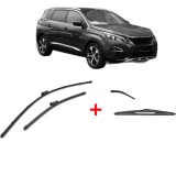 Cumpara ieftin Set 3 stergatoare PEUGEOT 5008 II (MC_, MJ_, MR_, M4_) 2016-2019, parbriz si luneta, Valeo Silencio