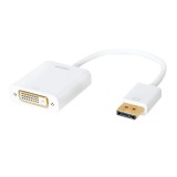 CABLU video LOGILINK, adaptor DisplayPort (T) 1.1 la DVI-D DL (M), 0.15m, conectori auriti, rezolutie maxima Full HD (2560 x 1600) la 60 Hz, plastic,