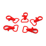 Set 5 carabine rotative din plastic Crisalida, latime material 17 mm, 14 x 26 mm, Rosu