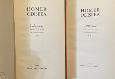 ODISEEA , VOL. I - II de HOMER , 1966 foto