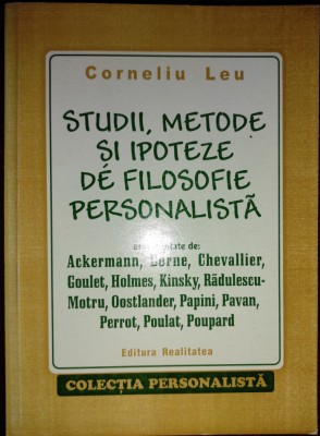 Studii, metode şi ipoteze de filosofie personalistă foto