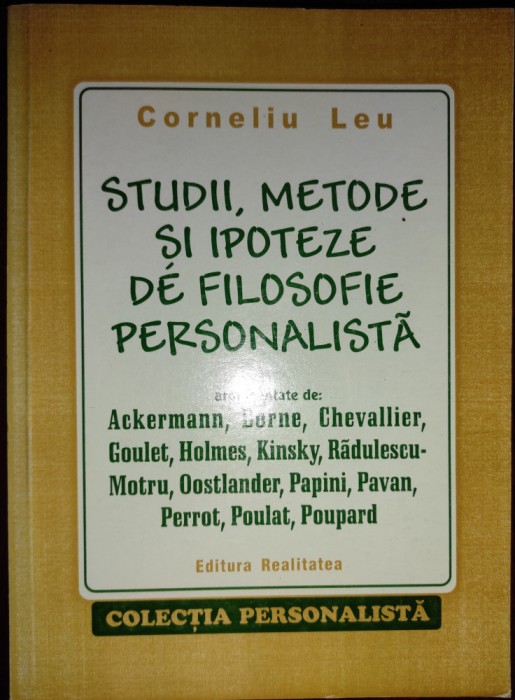 Studii, metode şi ipoteze de filosofie personalistă