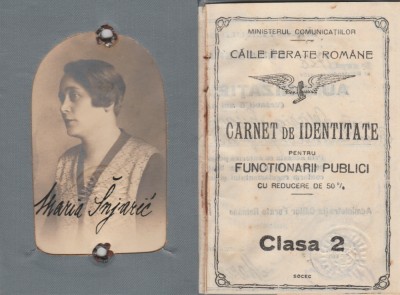 1927-1930 Carnet de identitate CFR pentru functionari publici foto