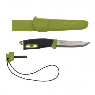 Cutit Mora Spark Vanator / Outdoor Verde, Amnar in maner 13571 foto