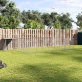 vidaXL Padoc pentru c&acirc;ini, argintiu, 15,73 m&sup2;, oțel 3082221