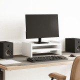 VidaXL Suport monitor, alb, 42x24x16 cm, lemn prelucrat