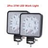 Set 2 Proiectoare LED Auto Offroad 27W 12V/24V, 1980 Lumeni, Patrat, 9 LED Epistar, IP68, Aliaj Aluminiu, Spot Beam