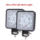 Cumpara ieftin Set 2 Proiectoare LED Auto Offroad 27W 12V/24V, 1980 Lumeni, Patrat, 9 LED Epistar, IP68, Aliaj Aluminiu, Spot Beam