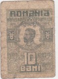 Bancnotă Rom&acirc;nia 10 bani 1917 &ndash; Ferdinand I