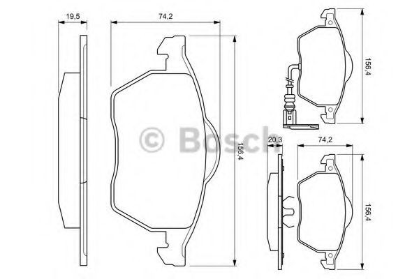 Set placute frana,frana disc AUDI TT Roadster (8N9) (1999 - 2006) BOSCH 0 986 494 018