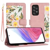 Husa flipcraft pentru samsung galaxy a53 5g - protectie 360, design floral, sweetheart pink