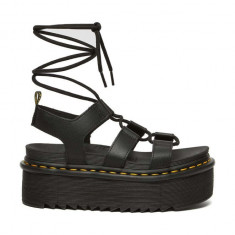 Dr. Martens sandale de piele Nartilla XL femei, culoarea negru, cu platforma, DM31538001