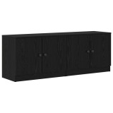 vidaXL Dulap de pat 2 pcs Stejar Negru 66 x 35 x 48 cm Lemn prelucrat 893716