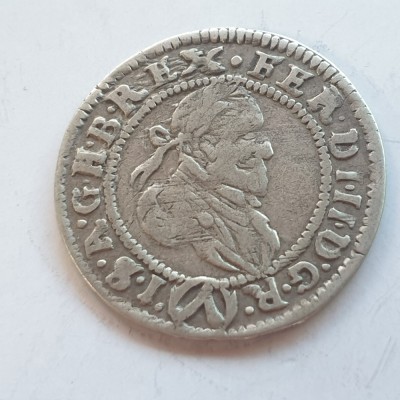 Austria 3 kreuzer 1624 Viena argint Ferdinand ll foto