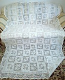 Fata de masa Vintage din dantela filet