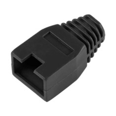 Manson de protectie pentru mufe internet, RJ 45 - Negru