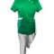 Costum Medical Pe Stil, Verde cu Elastan cu Garnitură Alba si pantalon Alb, Model Andreea - 4XL, M