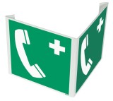 Semn cu două fete pentru telefon de salvare