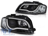 Set de faruri de tuning cu lumini DRL reale, potrivit pentru Audi A3 8P 05.2003-03.2008 3D/5D, stanga si dreapta Performance AutoTuning