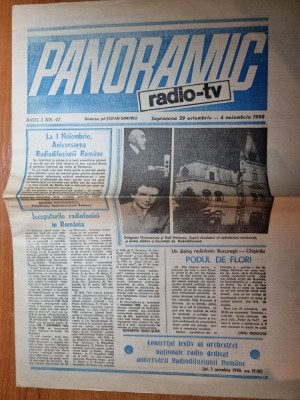 panoramic radio-tv 29 octombrie - 4 noiembrie 1990 -aniversarea radiodifuziunii foto