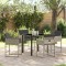 vidaXL Set de masă pentru grădină 5 pcs Gri deschis Rattan poli 3380024
