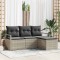 vidaXL Set de canapele pentru grădină 4 pcs Gri deschis Rattan poli 3346332