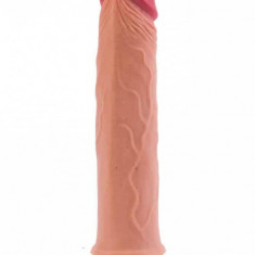 Dildo Realistic Din Silicon Dublu-Stratificat, Natural, 17.7 cm