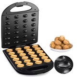 Cumpara ieftin Aparat electric pentru coacere forme de nuci Koken, 24 cavități, 1400W, strat antiaderent, indicator luminos, carcasă termoizolată, Plastic/Inox Negru
