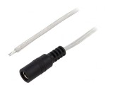Cablu Alimentare Transparent 2x0,5mm2 5,5/2,1 Soclu Drept