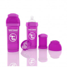 Biberon Anti colici 260 ml Twistshake Violet foto