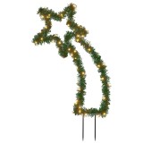 Decoratiune Craciun Meteorit Luminoasa 80 LED Alb Cald, 62cm, Interior/Exterior, 8 Moduri, cu Tarusi, IP44
