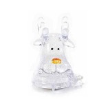 Decoratiune Craciun Ren acril transparent cu led 7x4.5x7.5 cm