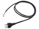 Cablu 3x1mm2 cabluri,SEV-1011 (J) mufă PVC 1,8m negru 10A