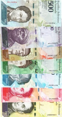 Venezuela Set 500-100 000 2016-2017 UNC foto