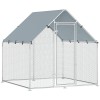 PawHut Coteț pentru Găini de Exterior, 2x2x2m 4 m&sup2; Țarc pentru Găini din Oțel Galvanizat cu Acoperiș Impermeabil Anti-UV și &Icirc;ncuietoare, Adăpost pentr