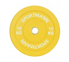 Disc Greutate Cauciuc SPORTMANN - 15 kg / 51 mm foto