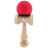 Kendama X Originala, Profesionala, Cyrax, din Lemn, 18 cm, Rubber Grip, Negru/Rosu