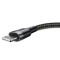 Baseus Lightning Cafule Cablu de date și &icirc;ncărcare pentru iPhone 2.4A 1m gri negru (CALKLF-BG1)