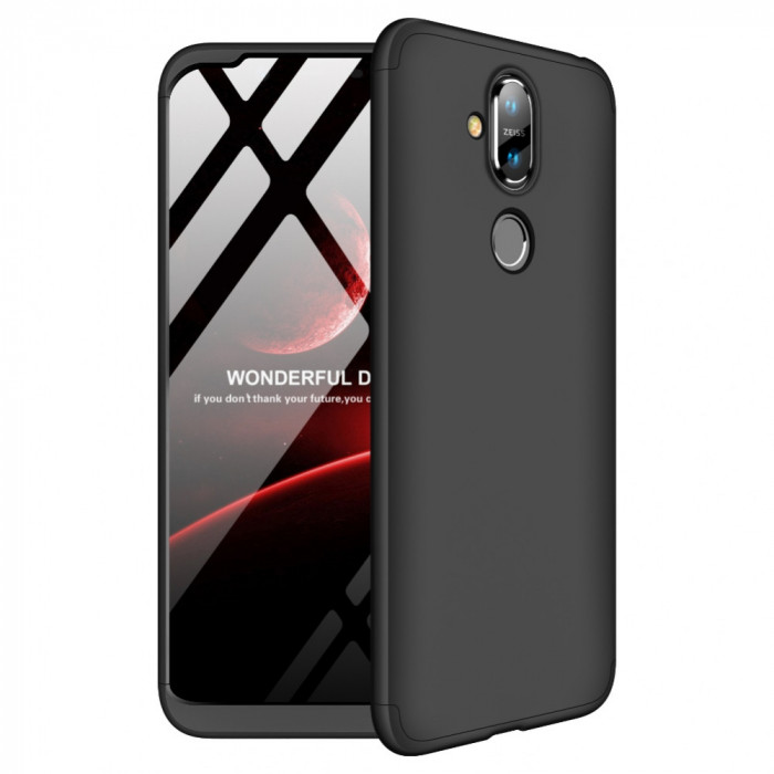 Husa NOKIA 8.1 - GKK 360 Full Cover (Negru)