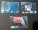 Norvegia 2004 &ndash; Viața din ad&acirc;ncuri, serie 3 timbre ștampilate - A40, Stampilat