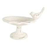 Cumpara ieftin Hranitoare pasari fier alb vintage 14x12x11 cm