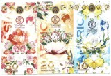 !!! X X RARR : COLUMBIA , CLUB DE LA MONEDA MEDELLIN - FLORA LUMII 10 + 20 + 50 DRAGONES 2020 - UNC / SINGURUL SET DISPONIBIL PE NET