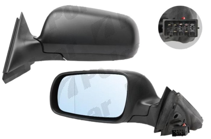 Oglinda exterioara Audi A3 (8L) 01.1996-12.1999 partea dreapta Best Auto Vest Albastra Convexa Carcasa pregatita, model mic