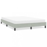 vidaXL Cadru de pat fără saltea, gri deschis, 160x210 cm, catifea 4101361